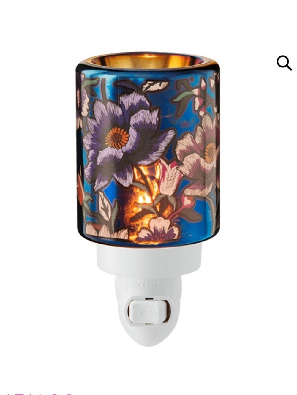 Scentsy Midnight Floral Electric Night Light Plug-In - Wax Warmer